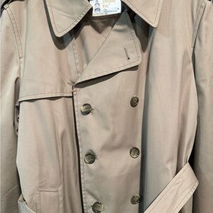 London Fog Men's Beige Double-Breasted Trench Coat